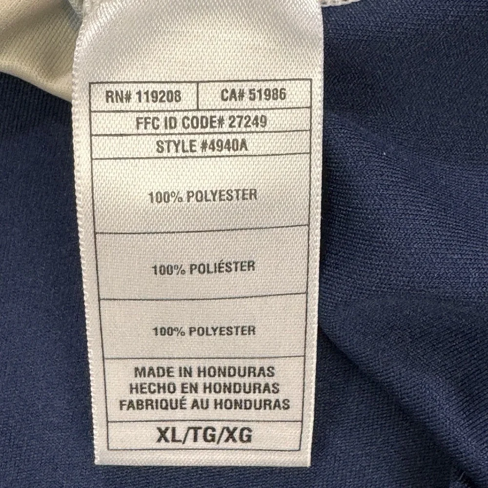 Reebok Pullover Shirt Men XL Blue Yellow Blues Center Ice‎ Collection LS